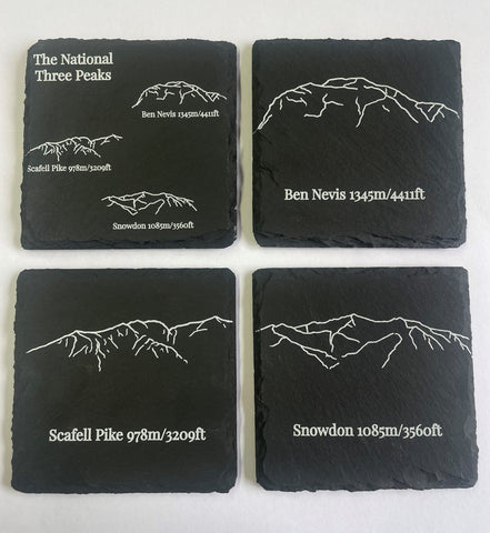 The National Three Peaks Slate Coater Set